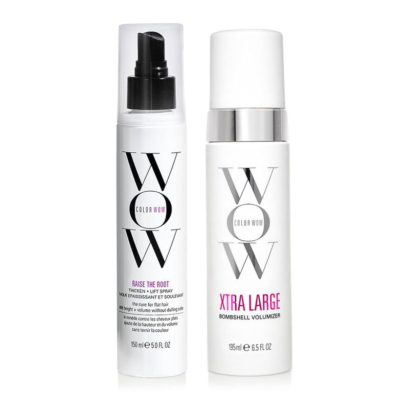 COLOR WOW Va-Va-Va-Volume Bundle - The ultimate volumizing duo for fine, thin, limp hair. Raise the Root creates all-day lift at the roots while Xtra Large adds weightless mass for thick, glossy hair.