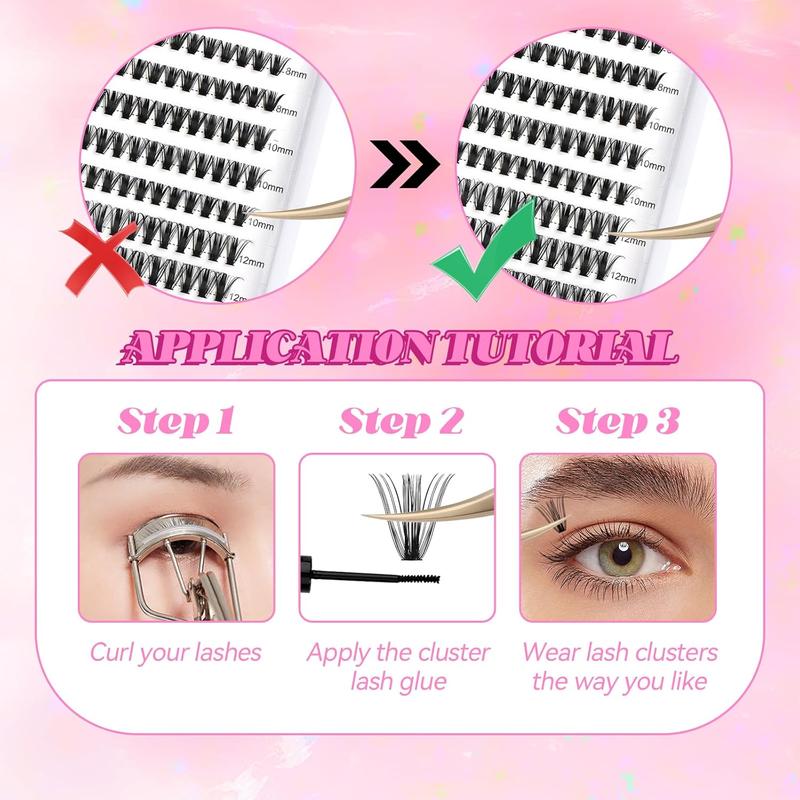 West Kiss Fluffy Lash Eyelsh Segmented Clusters Lashes 9-16MM Lash Extension Kits 280 Pcs Makeup Cosmetic