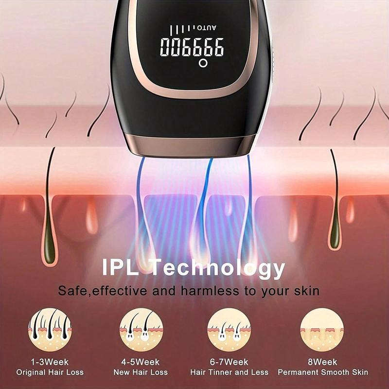 IPL Laser Hair Removal Machine, Flashes Permanent Electric Hair Removal Tool for Facial Legs Arms and Whole Body, Birthday Gifts