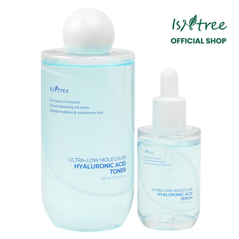 [ISNTREE Official Shop] - Ultra-Low Molecular Hyaluronic Acid Toner + Serum Bundle Set