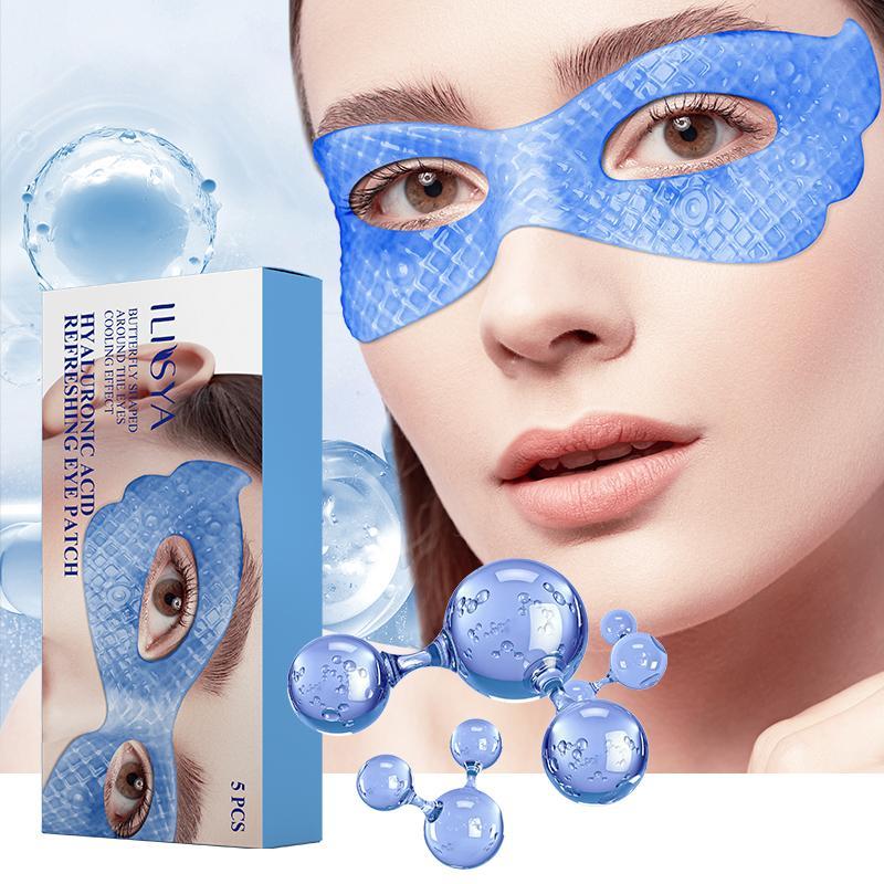 Hyaluronic Acid Collagen Eye Mask, 5 Counts box Moisturizing Eye Care Mask, Eye Care Product for Women & Men, Christmas Gift