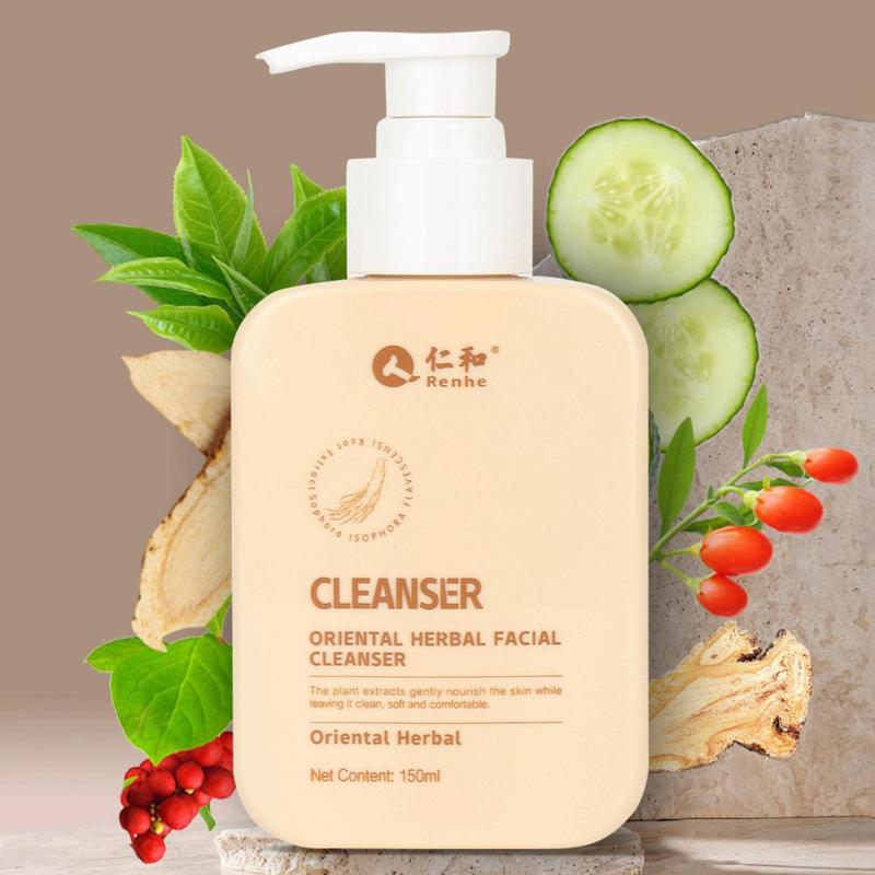 Oriental Herbal Face Cleanser, Gentle Moisturizing Exfoliate Facial Cleanser, Daily Skincare Product