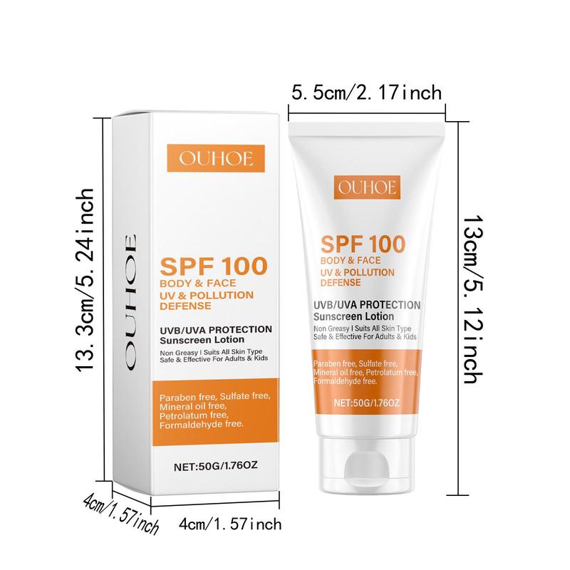 Sun Care Cream, Moisturizing Sun Blocking Cream, Ultraviolet Light Protection Cream, Face & Body Sunblocker Cream, Sun Ray Protection Lotion, Facial Skincare Product