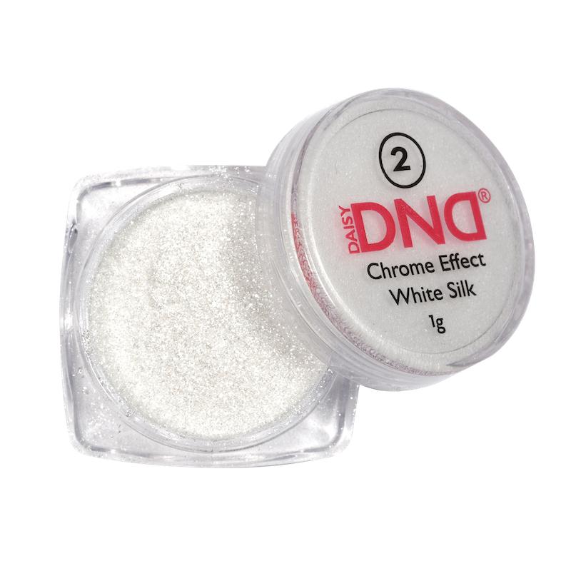 DND Chrome Powder Effect White Silk