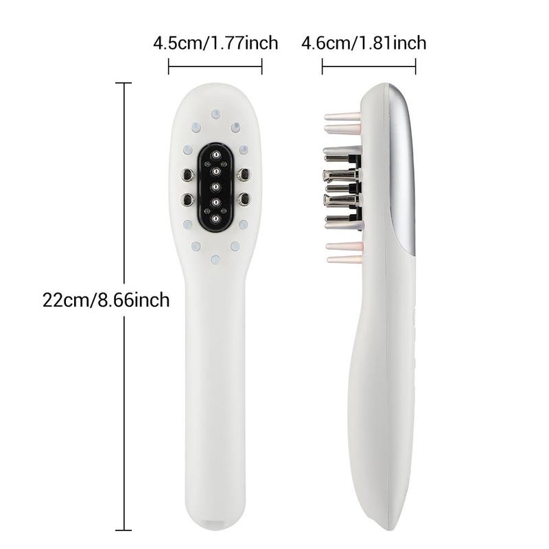 Electric RF Scalp Massage Comb, Rechargeable Massage Comb, Comfortable Scalp Massager, High Frequency Vibration Massage Tool for Home & Travel