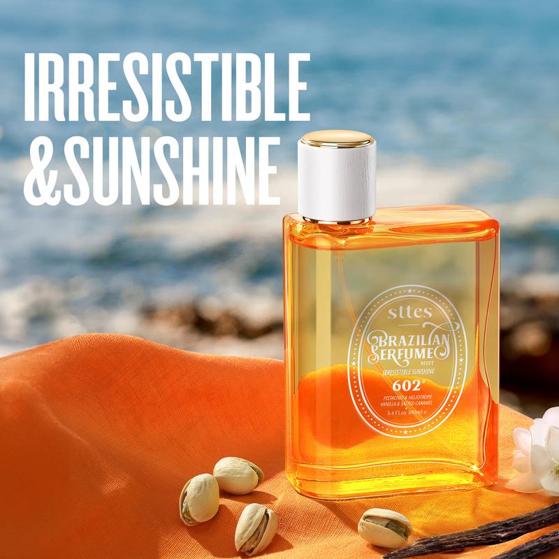 Sttes brazilian Perfume 602#（Irresistible Sunshine） - Eau De Perfume 100ml (3.4fl Oz)  vanilla Gourmet tune (Caramel vanilla flavor) sttes brazilian