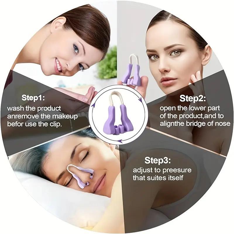 Silicone Nose Shaper, 6 Counts set Nose Bridge Straightener, Nose Lifter, Painless Nose Shaping Tool, Skin Care Tool for Women