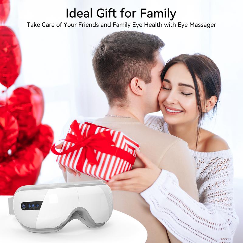 Eyes Massager, 4D Heat Smart Eyes Massager, Long Hours of Computer Workers Essential, Smart Eye Mask for Relax Eye, Rechargeable Heated Eye, Mask With 5 Modes, Gift