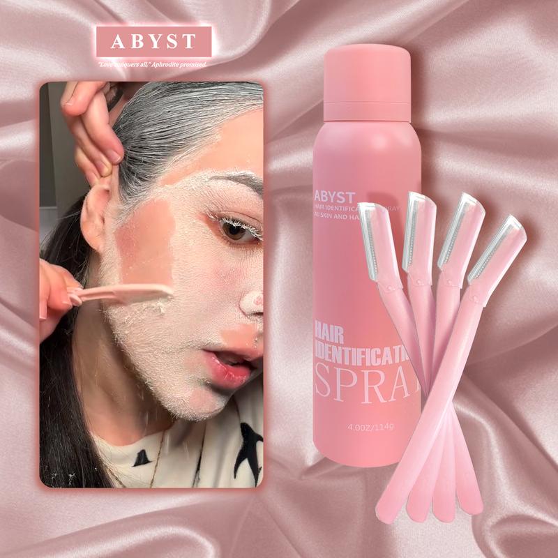 ABYST Upgrade Hair identifier Spray for Face Shaving Recognition Spray Moisturizing and Skin Care Hair Removal Women Dermaplaning Tool