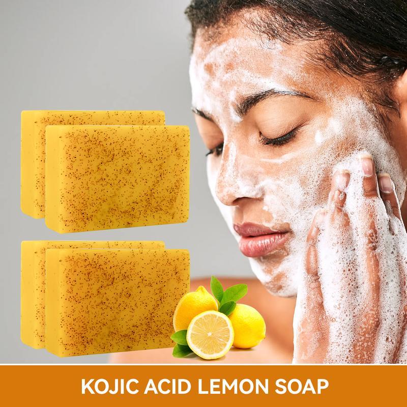 Lemon Turmeric & Kojic Acid Brighetning Soap, Dark Spot Remover Kojic Acid Soap Body Care Comfort