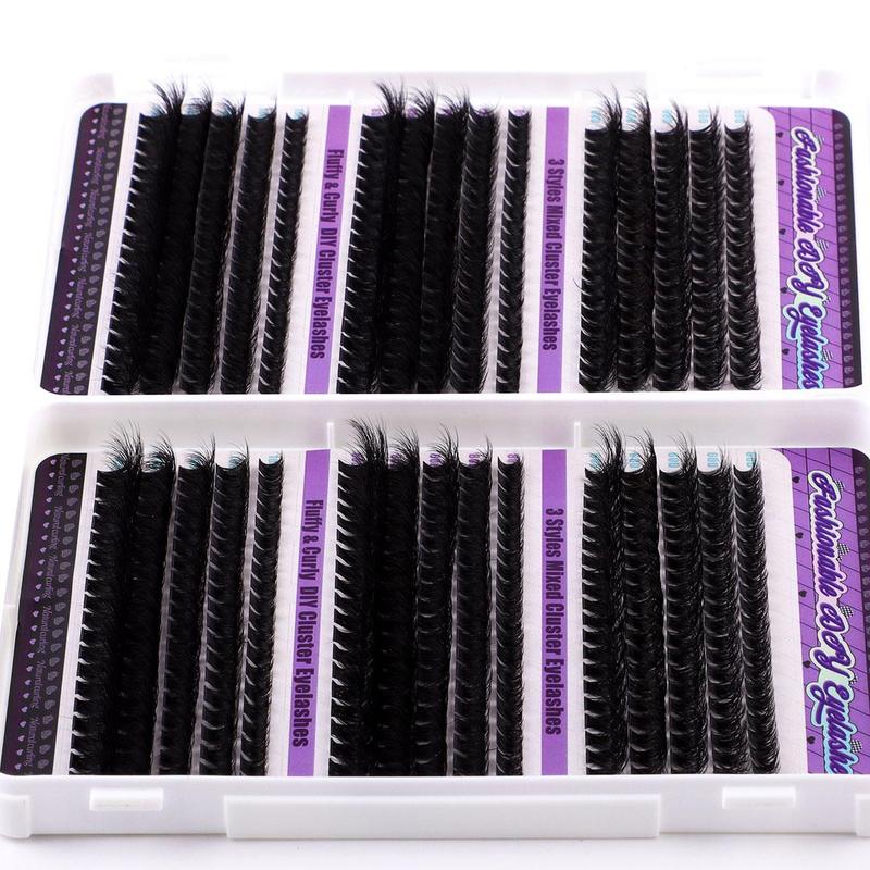 Natural Look Eyelash Extensions Kit, 1 Set Including Mixed Length False Eyelashes