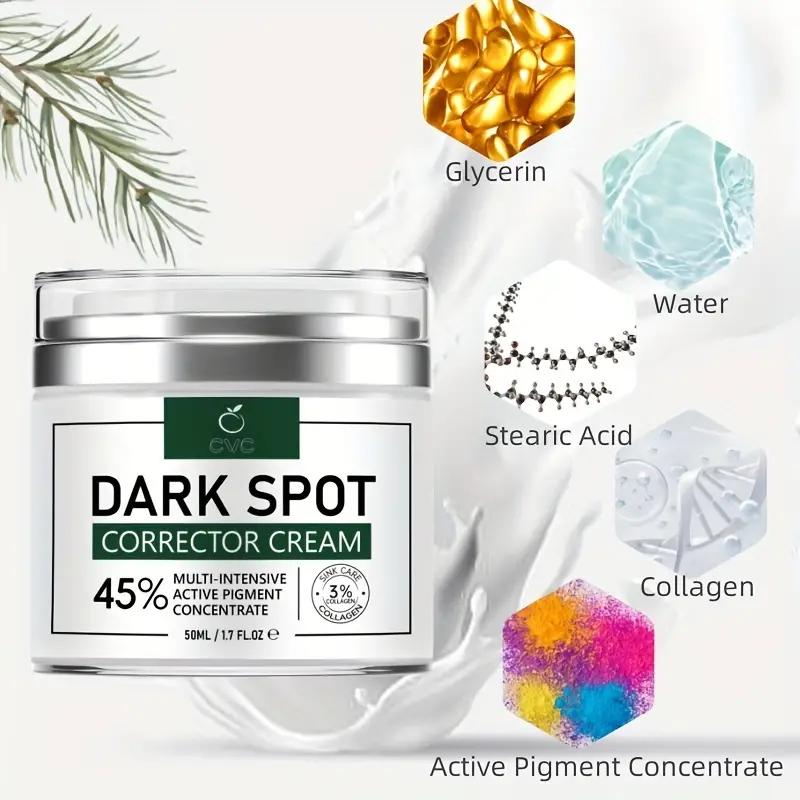 CVC Dark Spot Corrector Cream - Rejuvenating Moisturizer for All Skin Types, Cream with Vitamin E - Rejuvenating Skin Care For All Skin Tones, Dark Spot Cream for Men & Women