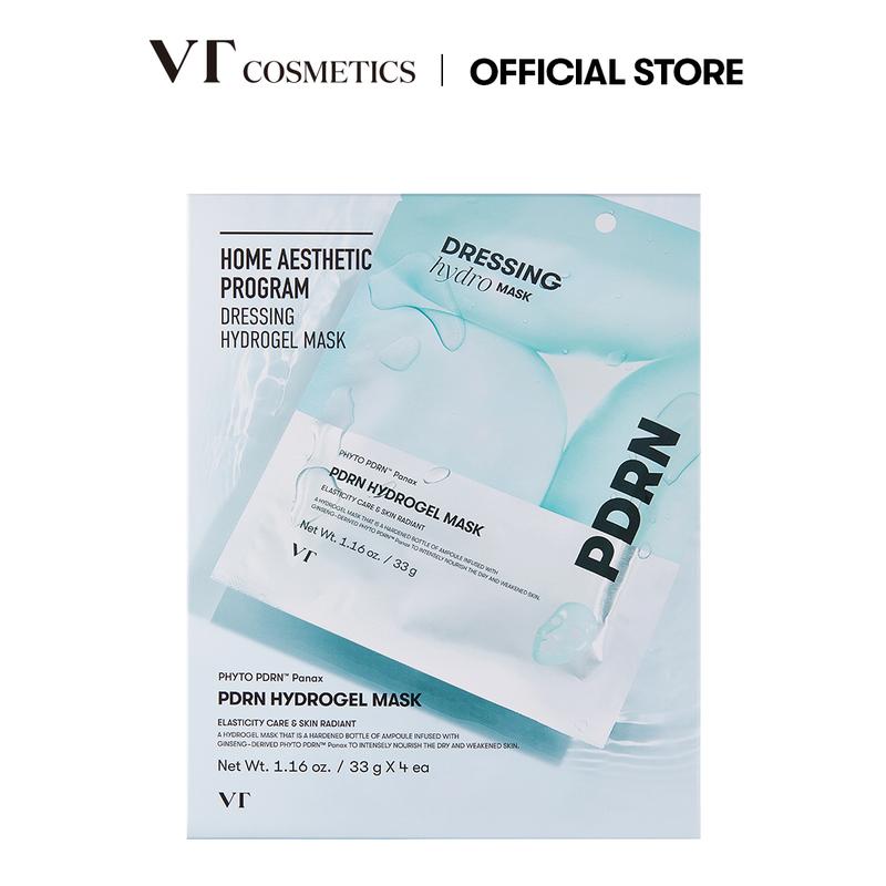 [Official VT Cosmetics] VT Reedle Shot 100 2-Step Hydrogel Mask 4EA | Exosome | Korean Overnight Melting Mask