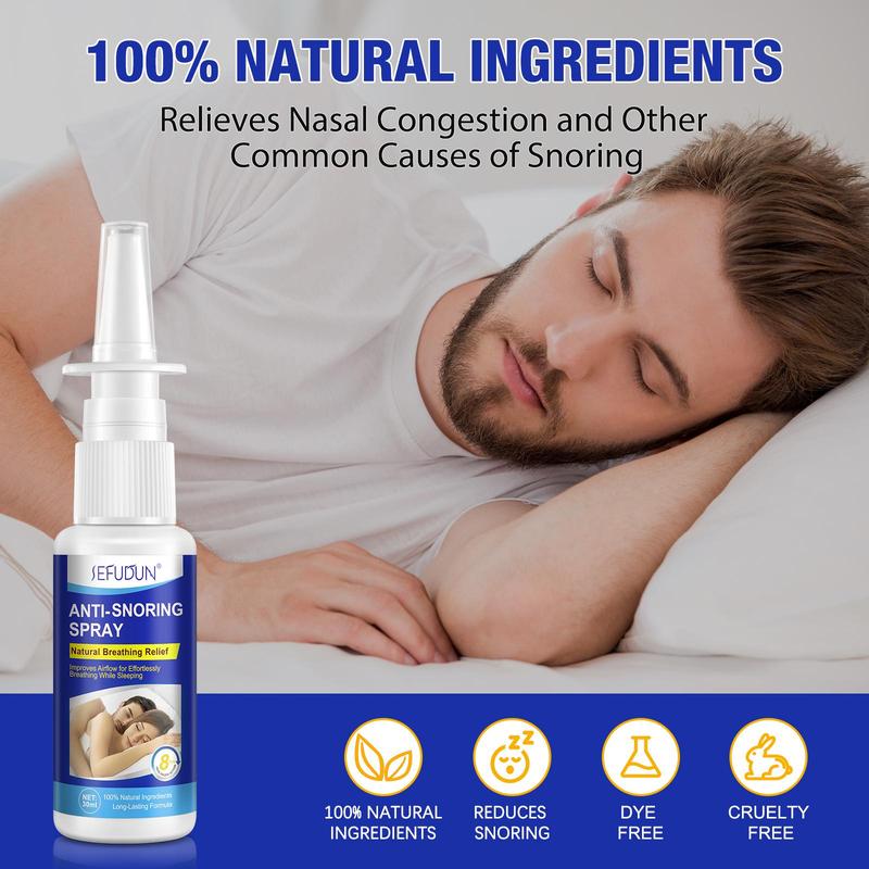 Sleep Anti Snoring Spray, 2 Counts Nasal Breathing Spray, Nasal Cleaning Spray, Nasal Care Product for Men & Women