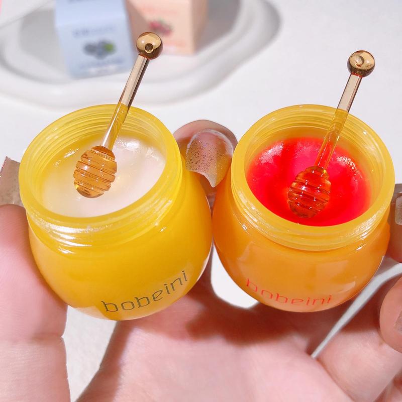 Moisturizing Lip Mask, 1 Count Honey Pot Design Lip Balm, Hydrating Lip Care Product For Women