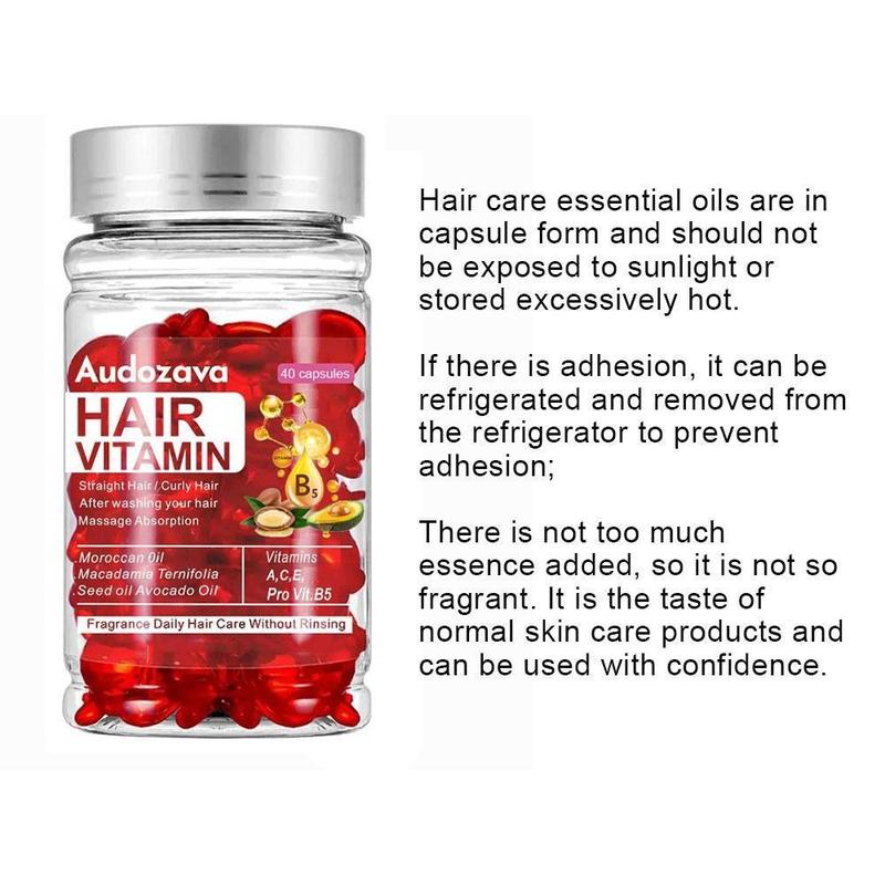 Hair Care Vitamin Oil, 40pcs set Multi-functional Strengthening & Smoothing Hair Care Liquid, Hair Care & Styling Product, Christmas Gift