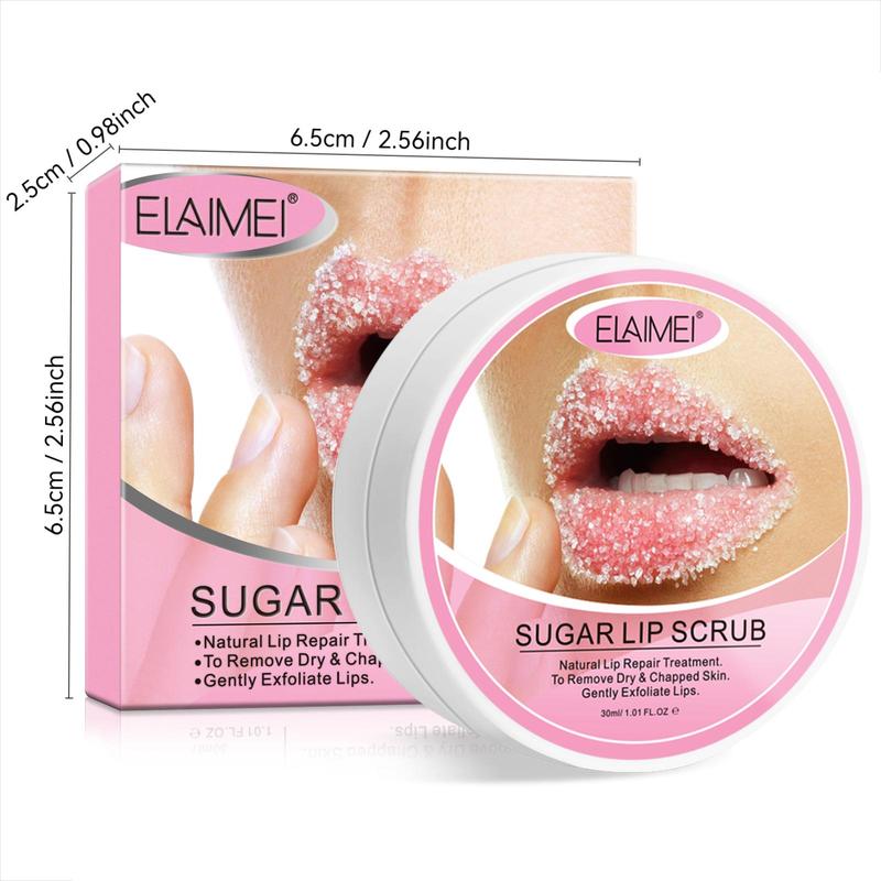 Sugar Smooth Lip Scrub, 2 Counts Moisturizing Exfoliating Lip Scrub, Refreshing Lip Care Product for Women & Girls, Christmas Gift