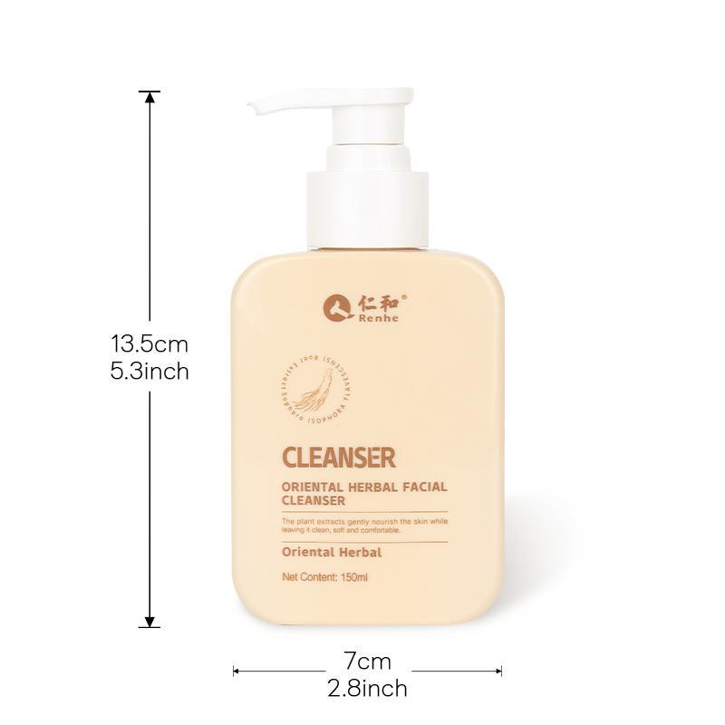 Oriental Herbal Face Cleanser, Gentle Moisturizing Exfoliate Facial Cleanser, Daily Skincare Product