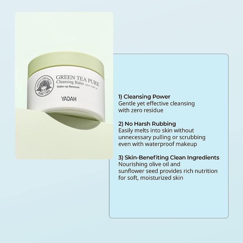 Yadah Green Tea Pure Cleansing Balm (3.38 oz) Cleanser Makeup