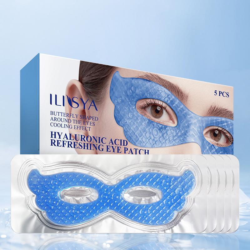 Hyaluronic Acid Collagen Eye Mask, 5 Counts box Moisturizing Eye Care Mask, Eye Care Product for Women & Men, Christmas Gift