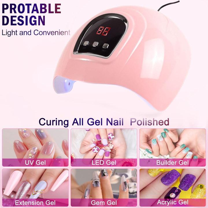 Nail Lamp Nail Art & Nail Care Machine, Portable Nail Dryer, Special Nail Polish Glue Baking Lamp for Nail Art DlY Use, Gentle Manicure Accessories for Home and Salon Use,Gifts for Girlfriends