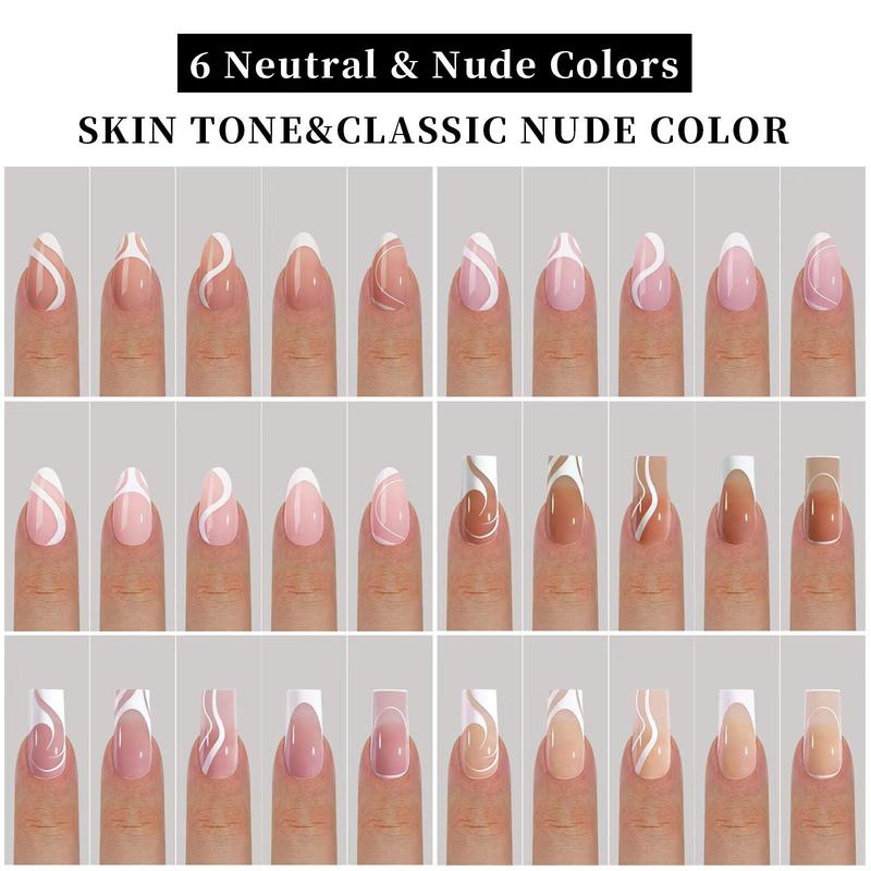 French Style Press on Nails, 150pcs set Long Almond & Square 3-In-1 Soak Off Soft Gel Fake Nails, Removable Nail Art Artificial Full Cover, Women Girls DIY Manicure