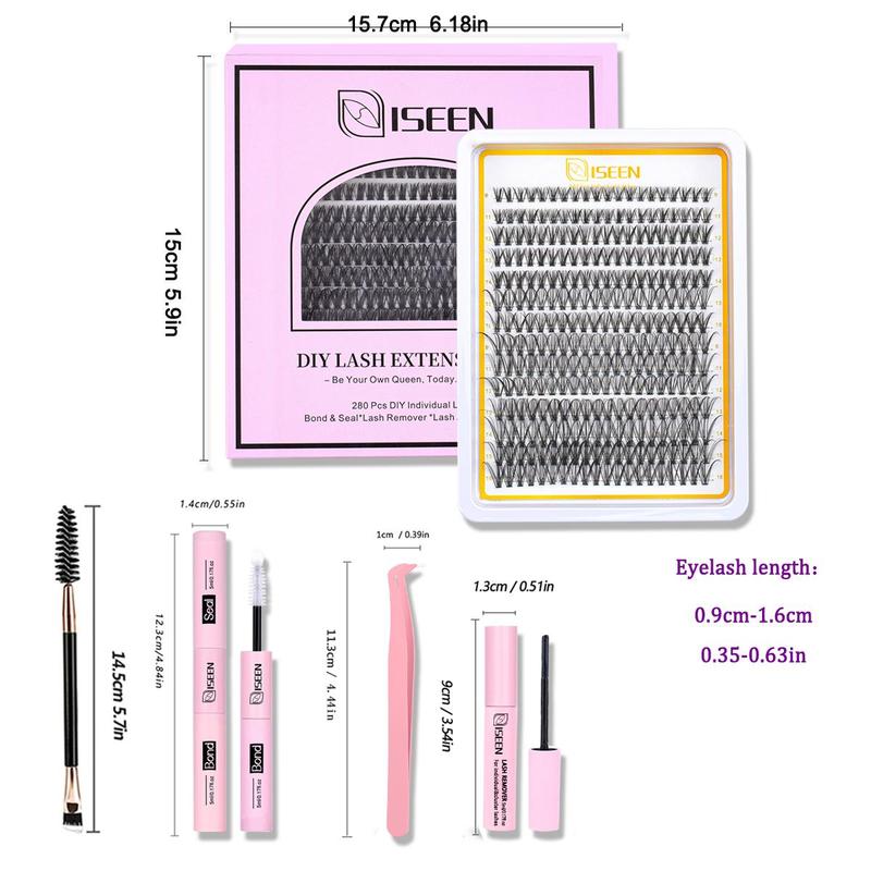 Individual Eyelash Extension Kit, 1 Set Including Lash Bond & Seal & Lash Remover & Tweezers & Brush, Eye Makeup Enhancement Tool for Women, Christmas Gift