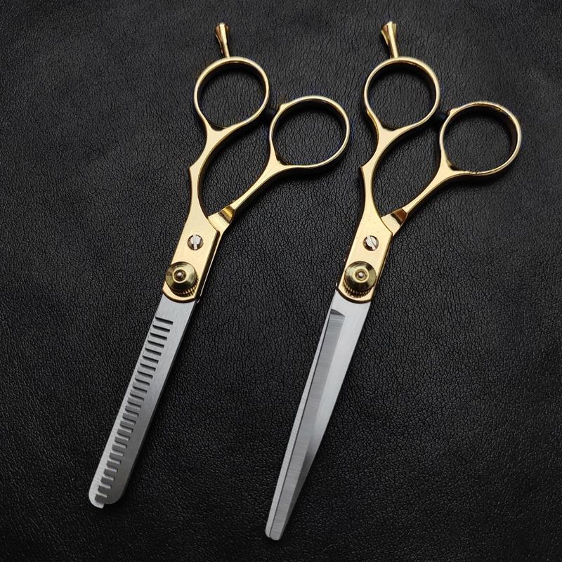 Hair Cutting Tool Set, 1 Count  2 Counts Hair Thinning Scissors Flat Cutting Scissors, Professional Haircut Tool for Adults & Men & Women