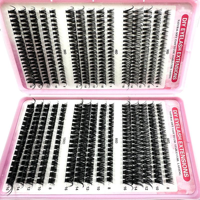 Mixed Length Individual False Eyelashes, 600pcs box Natural Look Eyelash Extensions, Self Grafting Curl Eyelashes, Eye Makeup Enhancement False Eyelashes, Christmas Gift