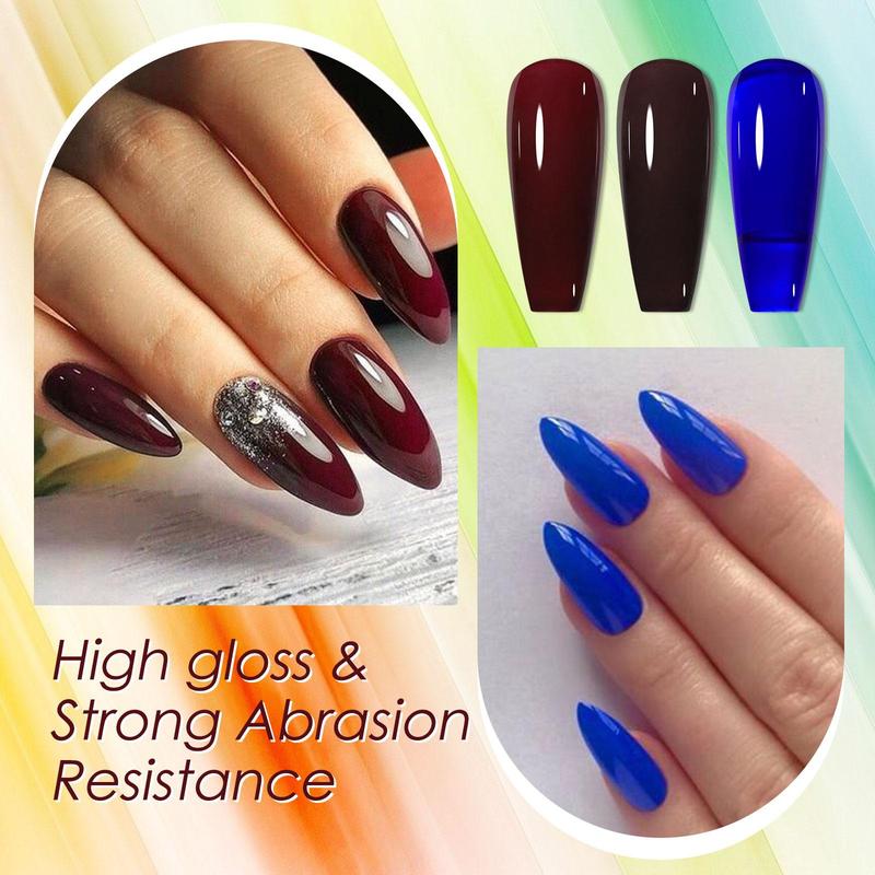 Gel Nail Polish Set, 18pcs set Classic Popular Gel Nail Kit, Suitable for All Seasons Starter Nail Gel Polish Set, UV LED Nail Art Decorations