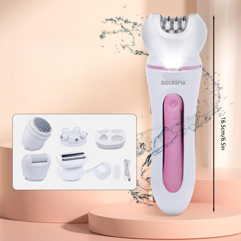 5 in 1 Electric Hair Removal Instrument, 1 Box Multifunctional Washable Hair Removal Tool with LED Light, Personal Care Appliances for Women