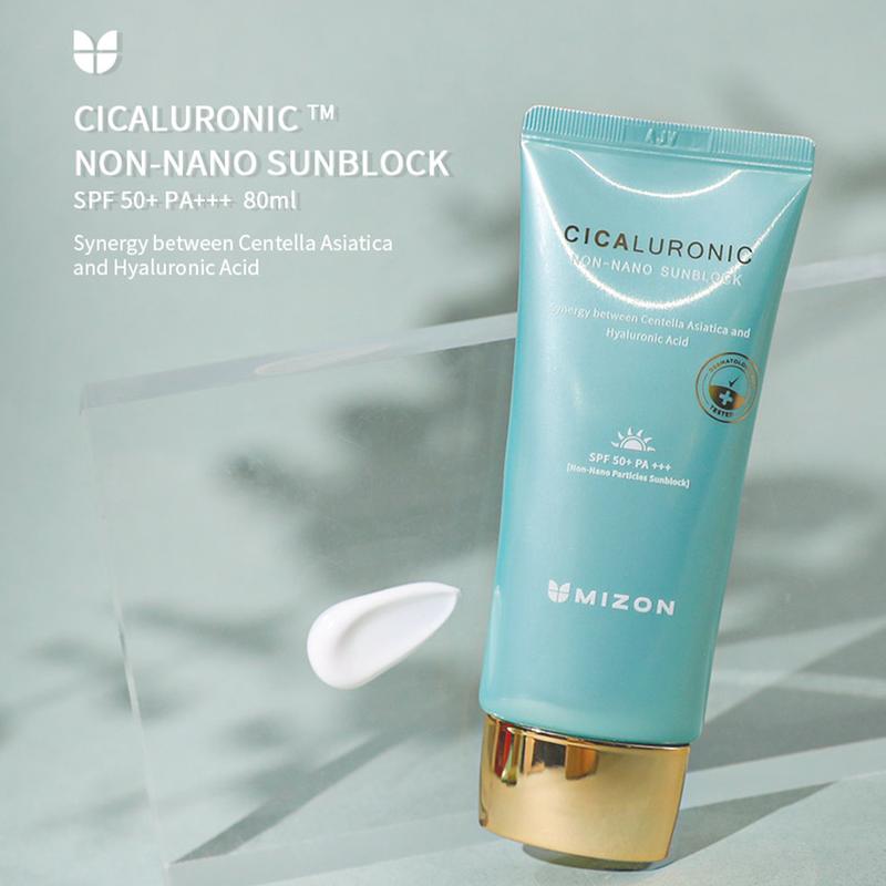 [Mizon] Cicaluronic Non-Nano Sun Block SPF 50+ PA+++ 50ml, Long-Lasting UV Protection & Hydrating, Suitable for Multiple Skin Types