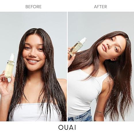 OUAi Hair Oil - Adds Hair Shine and Smooths Split Ends - Hair Heat Protectant Oil for Frizz Control - Color Safe Formula - Paraben, Phthalate and Sulfate Free 1.5 oz 45ml Haircare Serum Hydrating