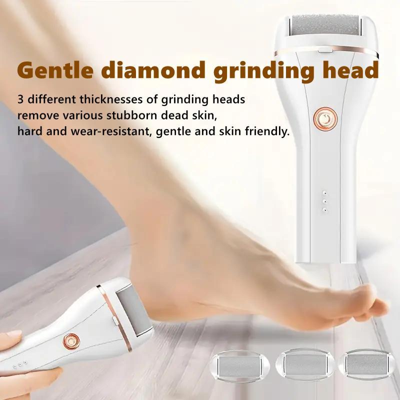 Rechargeable Electric Foot File, Professional Foot Callus Remover Kit, Portable Foot Care Tool for Dead, Hard, Cracked Dry Skin