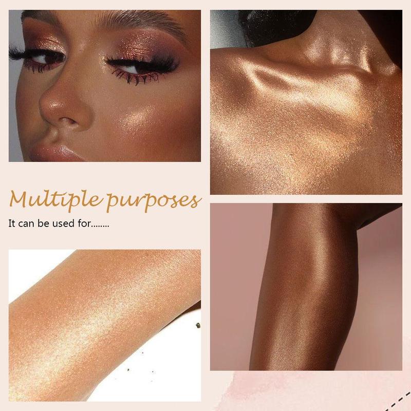 Multi-purpose Body Highlighter Powder, 1 Count Shimmering Highlighter Powder, Long Lasting Pearly Makeup Powder