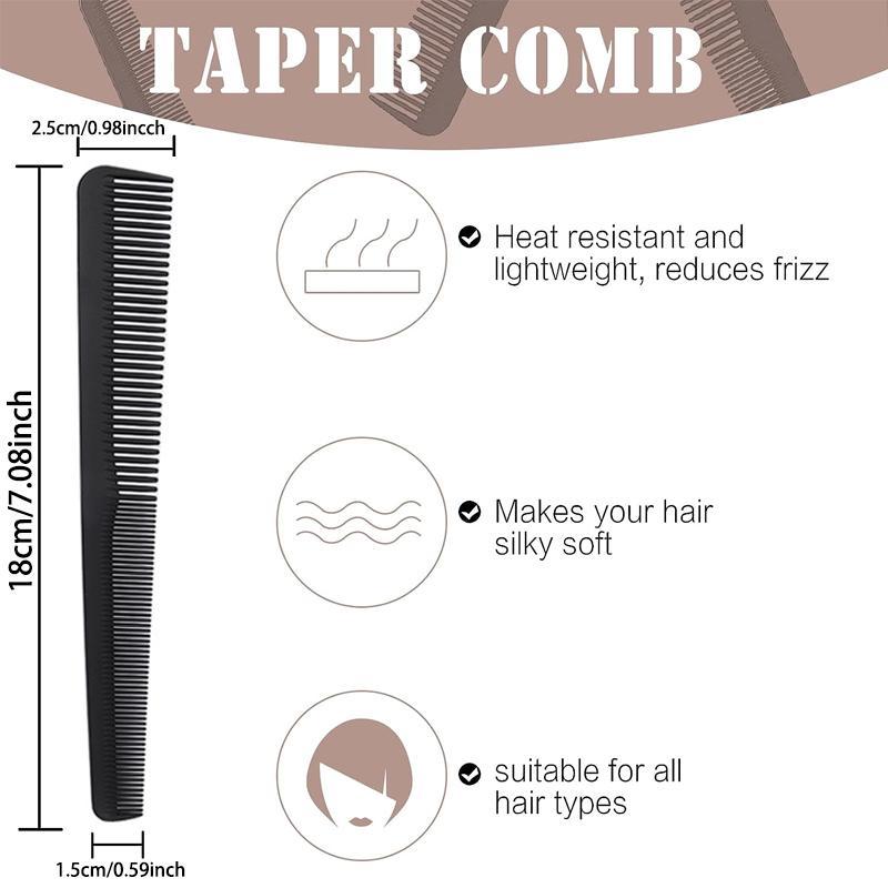 Professional Hair Styling Comb Set, 9 Counts set Wet & Dry Hair Detailing Comb, Hair Styling Comb for Women & Men, Heatless Hair Care Tool