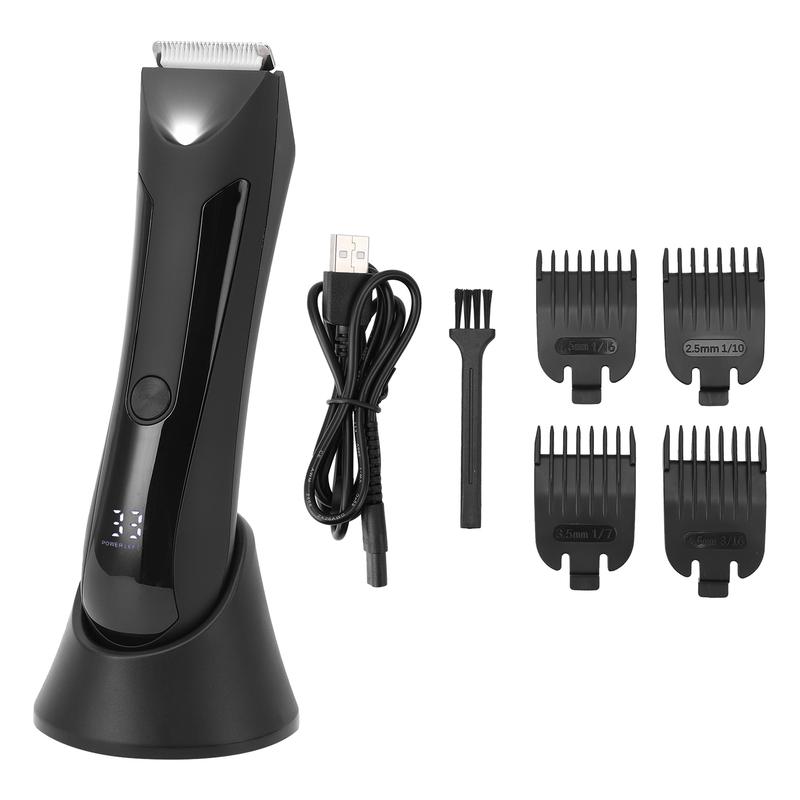 All-in-one men's grooming kit with trimmer for beard, nose, face, underarms, legs, private parts, electric shaver for husband gift