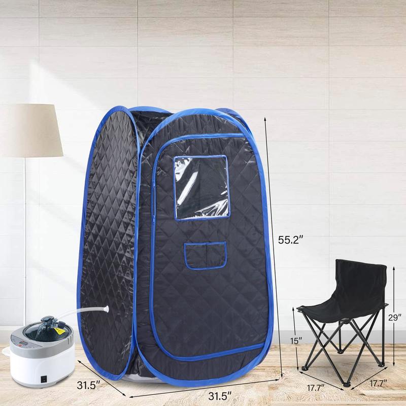 Foldable Portable Steam Sauna, Personal Sauna Tent for Home SPA with 1000w 3L Steamer,Remote Control