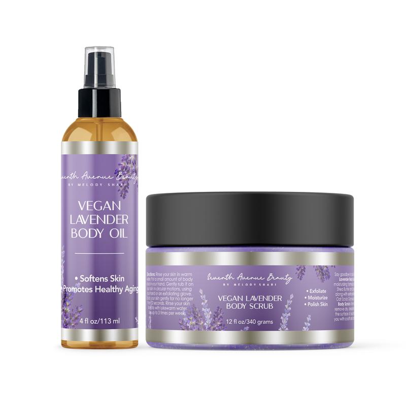 Vegan Body Scrub and Body Oil Duo Collection: Choose one or get them all! Hydrating & Nourishing Body Care Hydrating