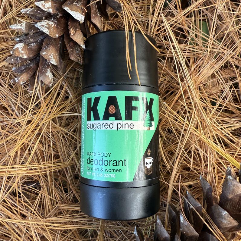 KAFX Body Sugared Pine Natural Deodorant for Men & Women, Gentle on the Skin, Controls Body odor naturally with the power of coffee