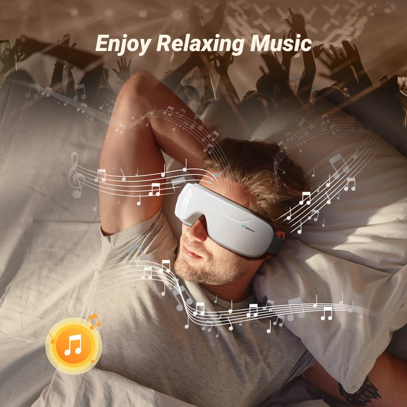 MERACH Eye Massager with Heat Compression and Bluetooth Music Eye Care Device Smart Eye Massager for Relax Birthday Gifts Comfort Christmas Gift Ideas