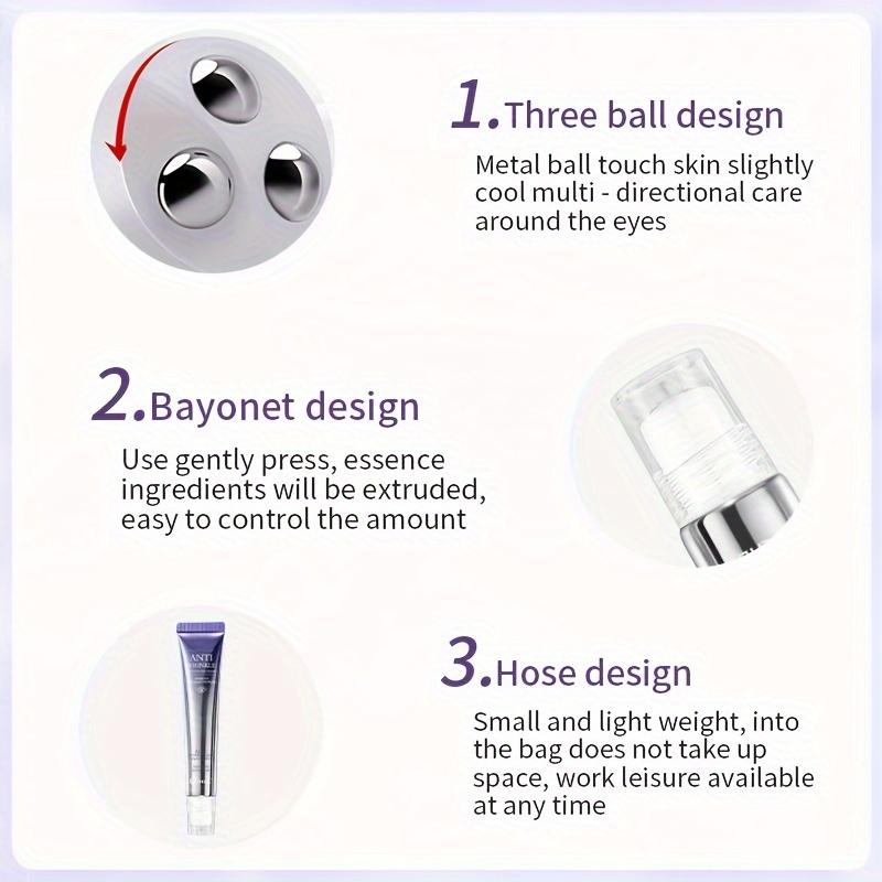 3 roller design anti wrinkle eye ,moisturizing glycerin and hyaluronic acid,firm and refreshing,fade fine lines Comfort Retinol Storage eye eye  wrist