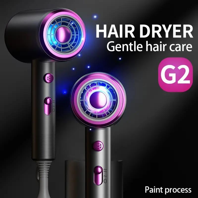 Professional Hair Dryer Kit, Negative Hair Dryer with Comb & Diffuser Accessories & Holder, Fast Drying Hair Care Device, Suitable for All Hair Types, Holiday Gifts, Hair Dryer