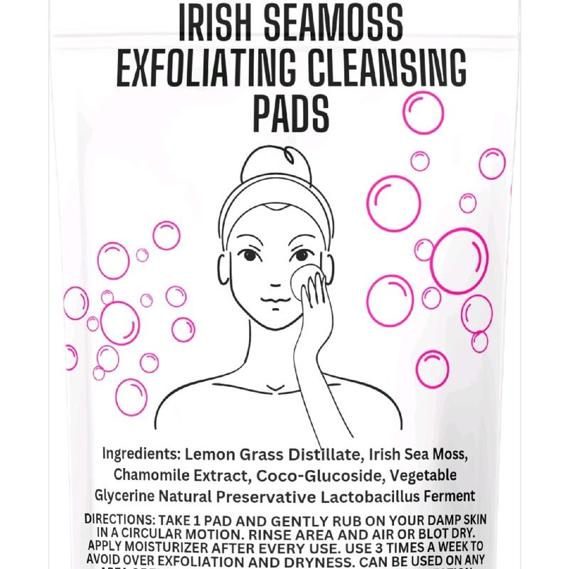 Phor Essentials Irish Seamoss Exfoliating Cleansing Pads  Skincare