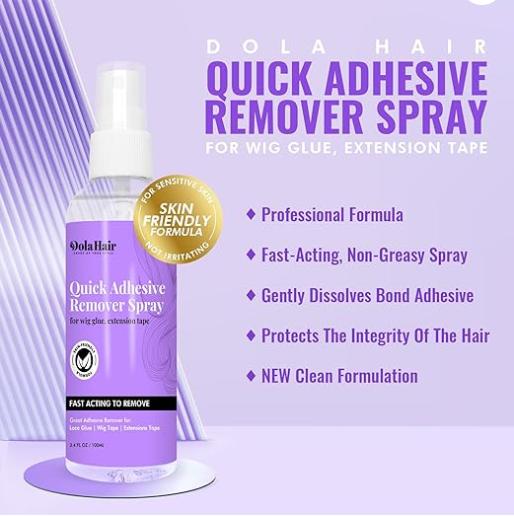 Wig Glue Remover for Lace Wig Tape in Extension Remover Spray Tape in Remover Wig Glue Cleaner Lace Front Wig Cosmetic Hair Systems Bonding Removal