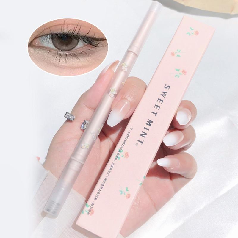 2 in 1 Eyeliner & Highlighter Pen, 1 Count Waterproof Long Lasting Eyeliner Pen, Double-ended Eye Brightener Stick, High-gloss Eye Shadow Pen