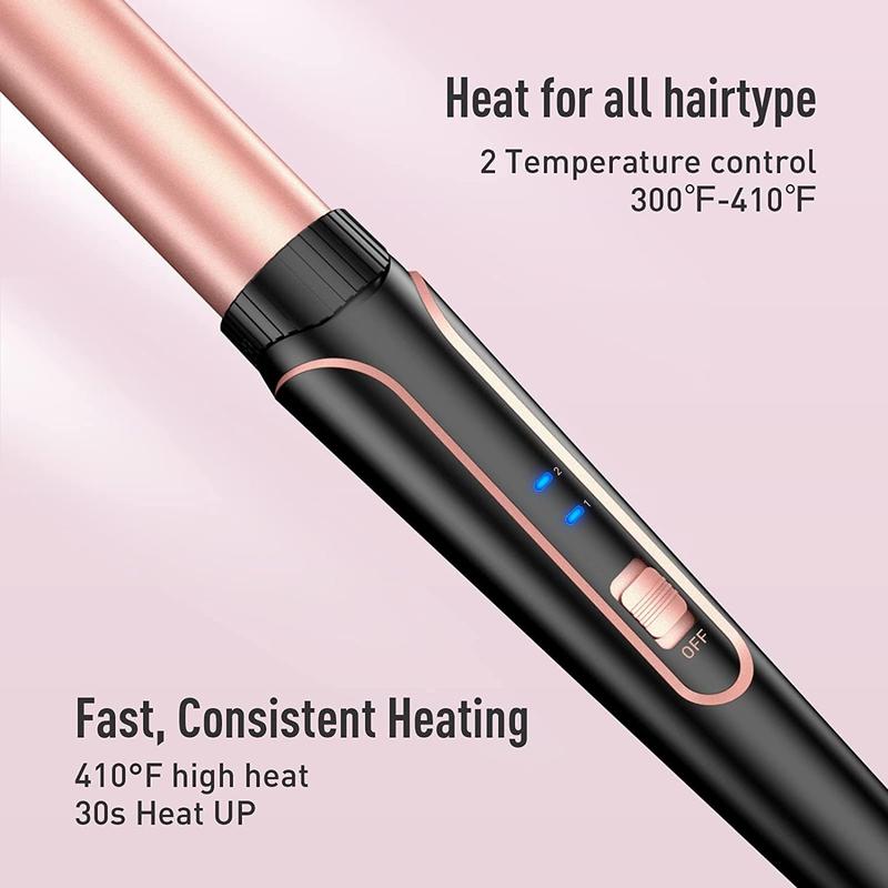 BESTOPE PRO Waver Curling Iron Wand, BESTOPE PRO 5 in 1 Curling Wand Set with 3 Barrel Hair Crimper for Women, Fast Heating Hair Wand Curler in All Hair Type   end trimmer Adjustable Comfort