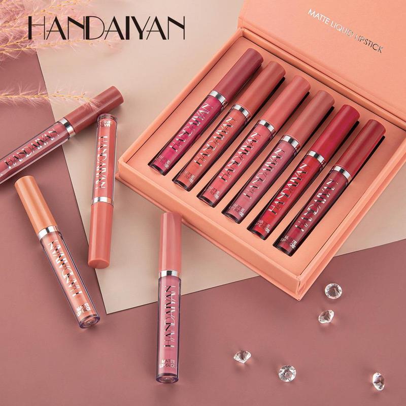 Long-lasting Matte Lipstick (6pcs set), Waterproof Matte Lip Balm, Easy Coloring Lip Sticks, Lipgloss Suitable for All Occasions Lip Makeup, Lip Kit, Girls and Women Cosmetic, Christmas Gifts