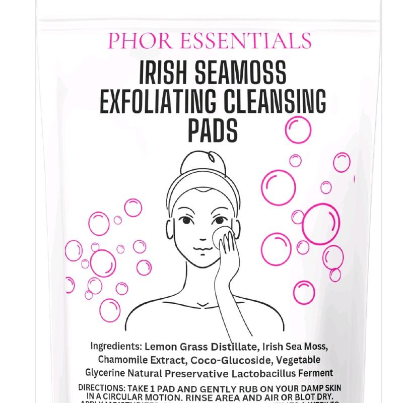 Phor Essentials Irish Seamoss Exfoliating Cleansing Pads  Skincare