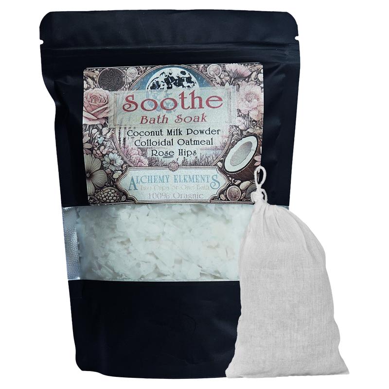 Soothe Bath Soak by Alchemy Elements, Nourishing and Calming Blend with Coconut Milk, Colloidal Oatmeal, Rose Petals Rosehips, Hydrate, Soften,Rejuvenate Skin, Luxurious Spa, Sensitive Skin, Body Care, Body Wash, Gentle Smooth Skin Repair pure magnesium m